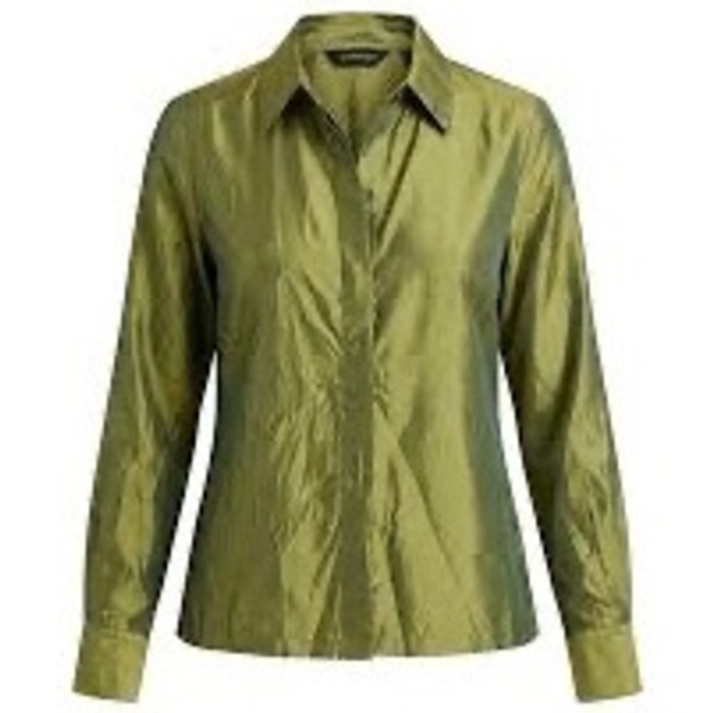 Y2K Express Silk Top 5/6 Green Iridescent Mermaid Goblin Dark Fairy Whimsigoth